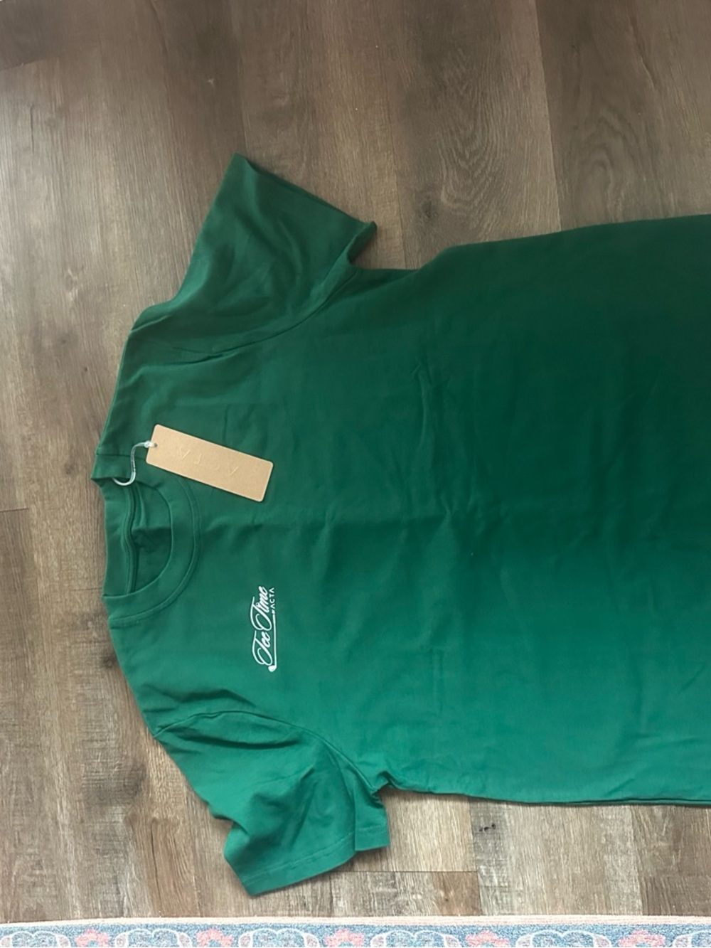ACTA “Tee Time” Green Crewneck Shirt